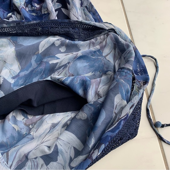 Tularosa Marty Midi Dress midnight floral off the shoulder NWT - Picture 8 of 11